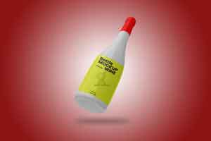Mock-up-of-a-ketch-up-bottle-with-red-cap-in-gradient-background