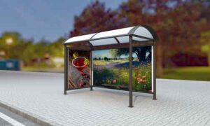 mockup-of-bus-stand-two-side-advertisement-bill-board