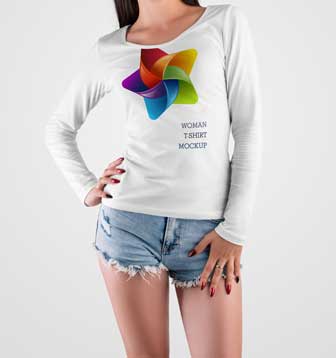 Girl-white-top-view-with-logo-mockup