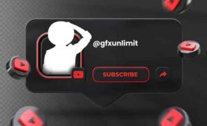 banner-icon-profile-youtube-3d-rendering-label-isolated