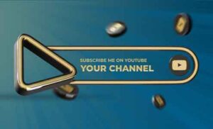 banner-icon-profile-youtube-3d-rendering-label-mockup