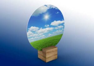 mock-up-of-table-top-with-wooden-holder-in-round-shape