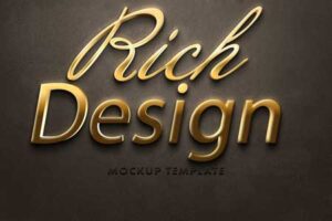 Rich-Gold-Design-Text-effect-on-dark-background