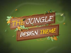 Wooden plank text effect on natural background with leaves