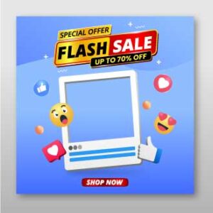Social-Media-Post-of-mega-sale-in-Blue-color