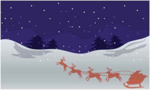 Santa-Claus-vehicle-travel-in-snow-during-night