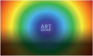 art-is-work-text-on-abstract-rainbow-background