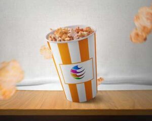 mock up popcorn free tilted glass