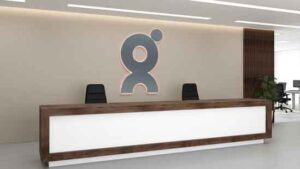 logo indoors wall mock up template