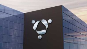 realistic 3d wall logo mock up design