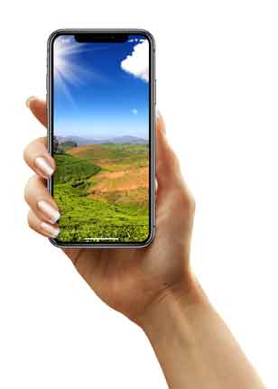 female-iphone-x-classic-hand-front-view