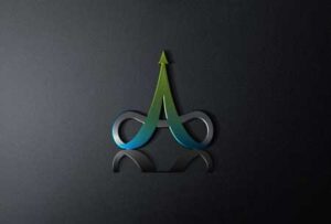mock-up-3d-chromed-logo-black-background
