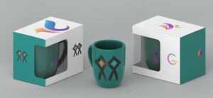 mug box mock up composition