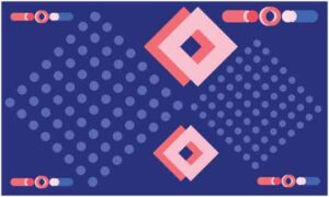 abstract-design-of-box-and-circle-on-blue-dotted-background
