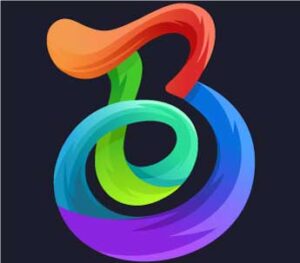 letter b gradient colorful logo design template