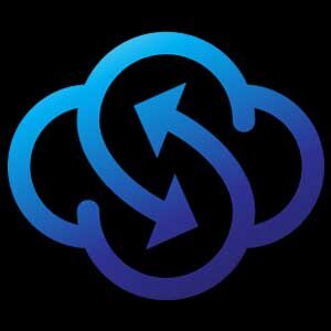 letter s cloud logo synchronize internet