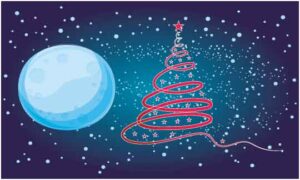 Christmas-tree-art-on-moon-and-stars-background