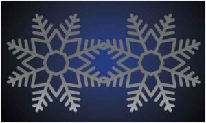 two-snowflake-on-abstract-dark-background