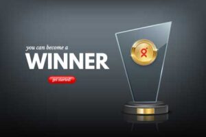 layout of winner award realistic