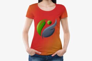 girl-wearing-round-neck-t-shirt-mock-up