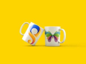 two-mugs-yellow-background-mock-up