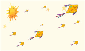 flying-kites-in-one-direction-during-summer-season
