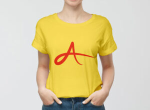 little-girl-wear-yellow-t-shirt-mock-up