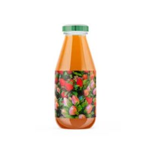 Orange juice bottle mockup