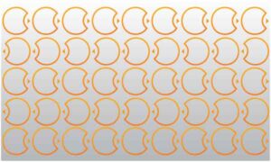 Several circle with small triangle make line