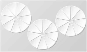 Several cut in three circular white paper make artwork