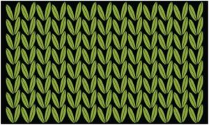 Green leave make artwork in vertical line on dark background