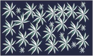 Stylish leave make artwork on dark blue background