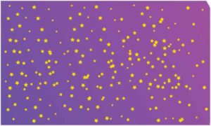 Golden star on purple background