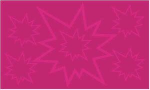 Pink star on red background