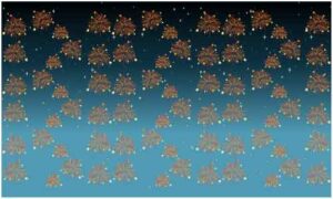 Sparkle artwork with twinkle stars display on green background