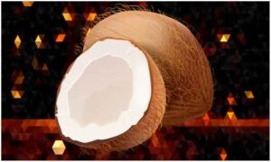 Delicious coconut fruit with fresh Half coconut